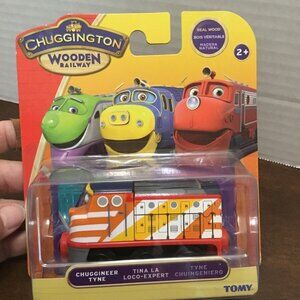 Chuggington Wooden Railway Chuggineer Tyne Tina La Loco-Expert Real Wood Tomy